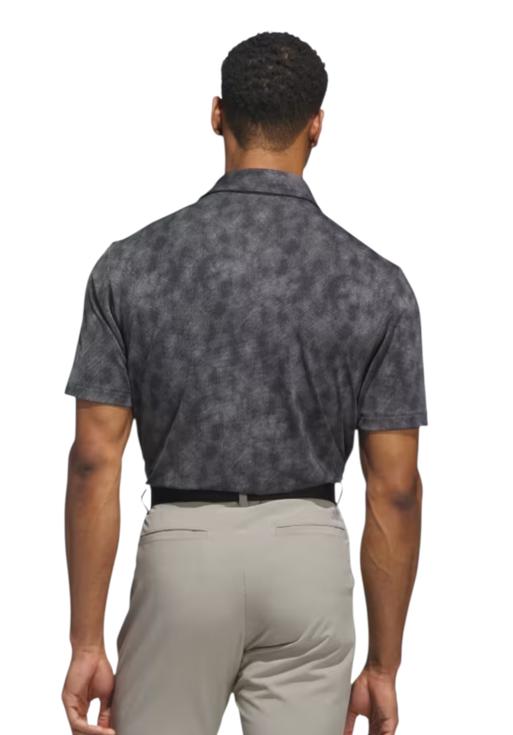 Picture of adidas Men's Ultimate 365 Textured Print Polo - Black / Grey Five