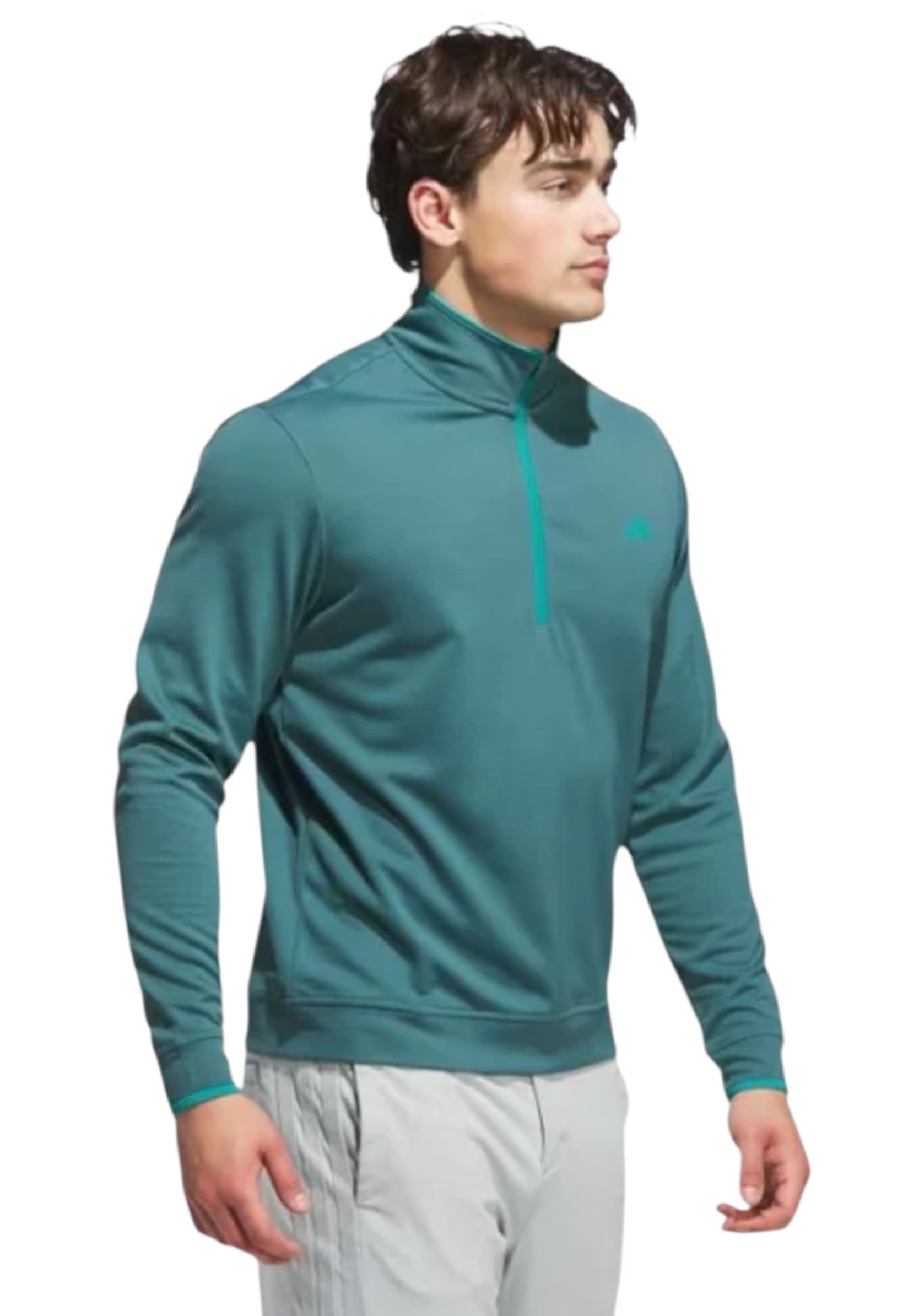 Picture of adidas Men's Lightweight Half Zip Top - Preloved Teal