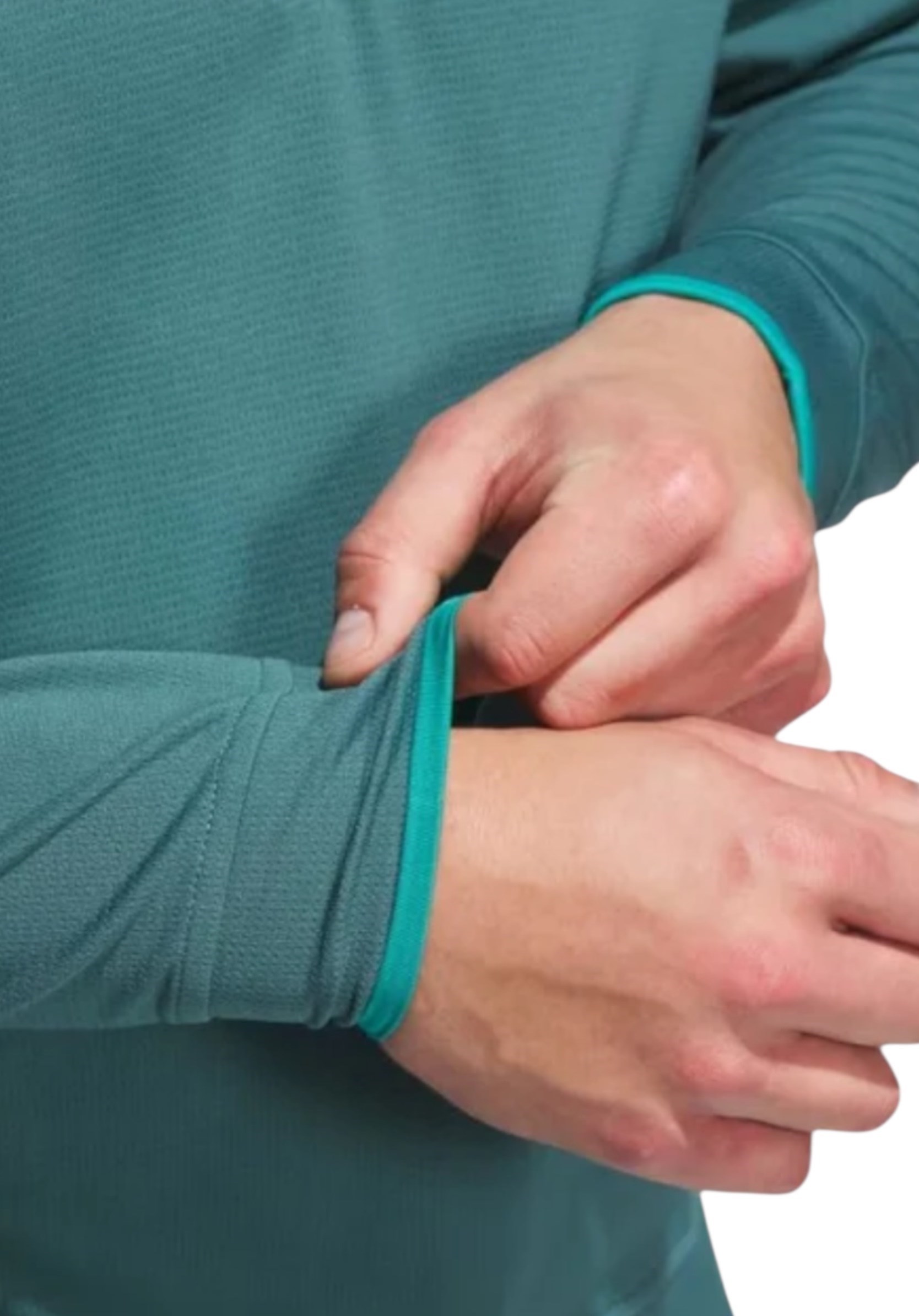 Picture of adidas Men's Lightweight Half Zip Top - Preloved Teal