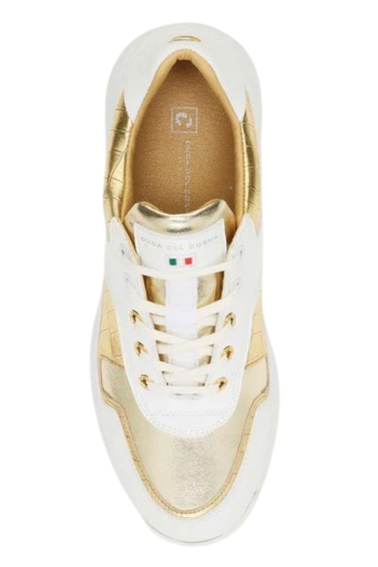 Picture of Duca Del Cosma Ladies Padova Golf Shoes - White / Gold