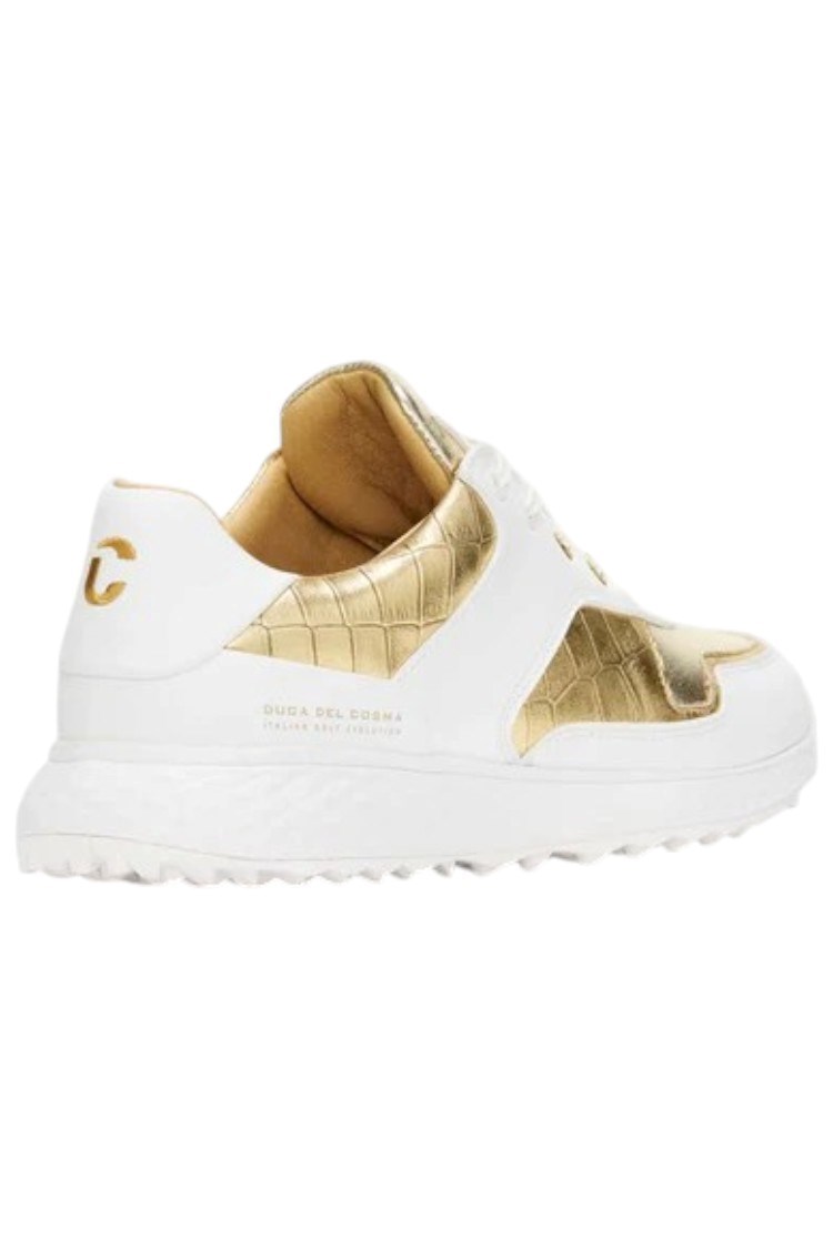 Picture of Duca Del Cosma Ladies Padova Golf Shoes - White / Gold