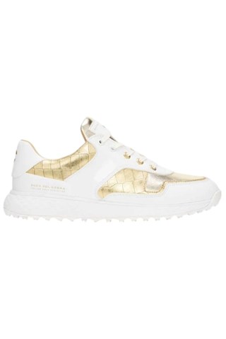 Picture of Duca Del Cosma Ladies Padova Golf Shoes - White / Gold