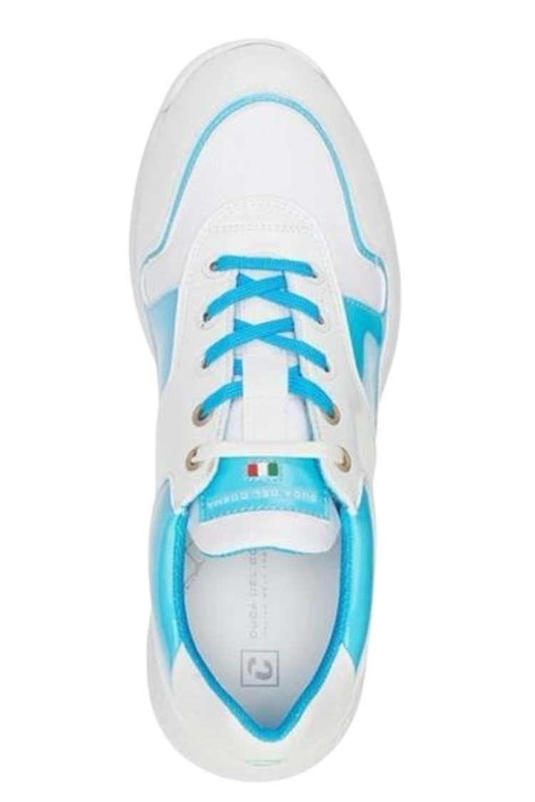 Picture of Duca Del Cosma Ladies Padova Golf Shoes - White / Aqua