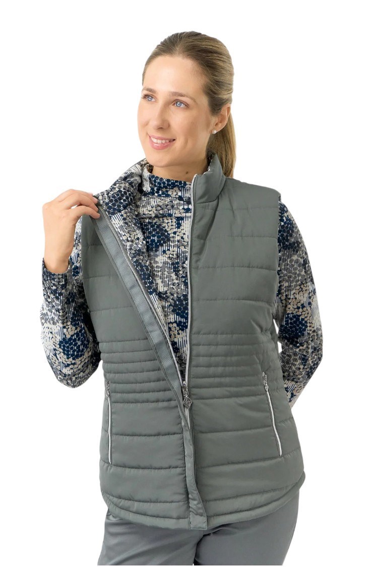 Picture of Pure Golf Ladies Eve Reversible Gilet - Quiet Glade