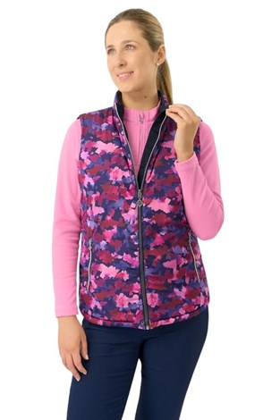 Show details for Pure Golf Ladies Eve Reversible Gilet - Autumn Aquarelle