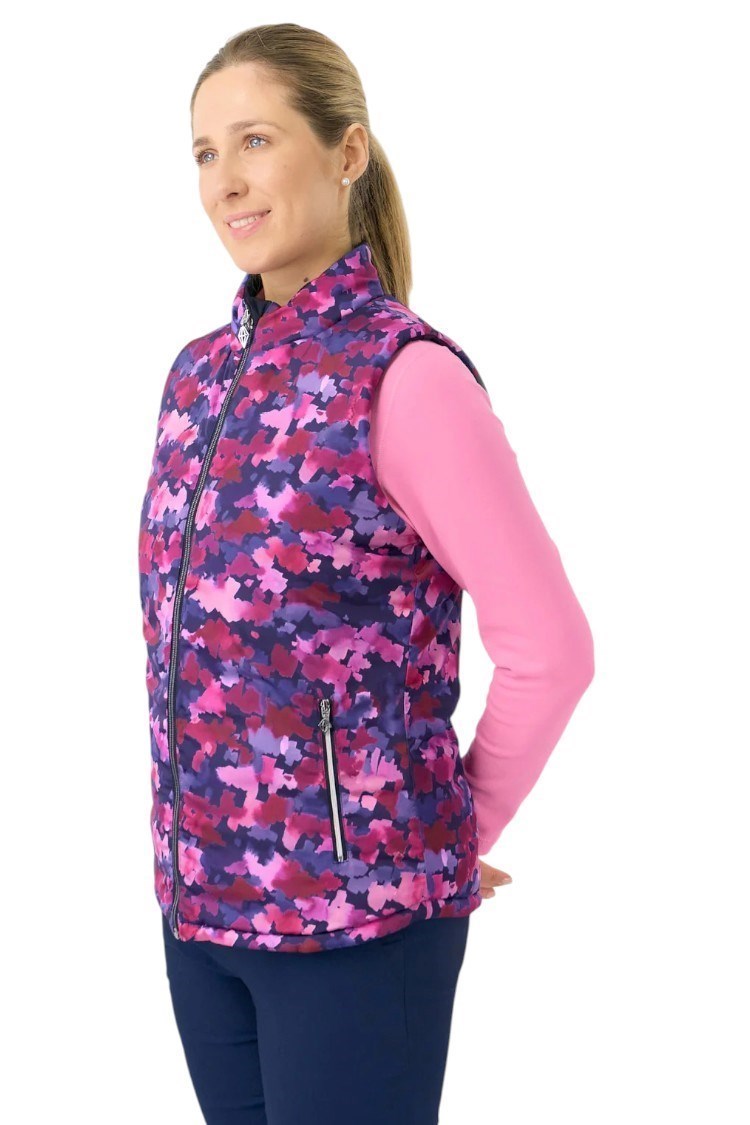 Picture of Pure Golf Ladies Eve Reversible Gilet - Autumn Aquarelle