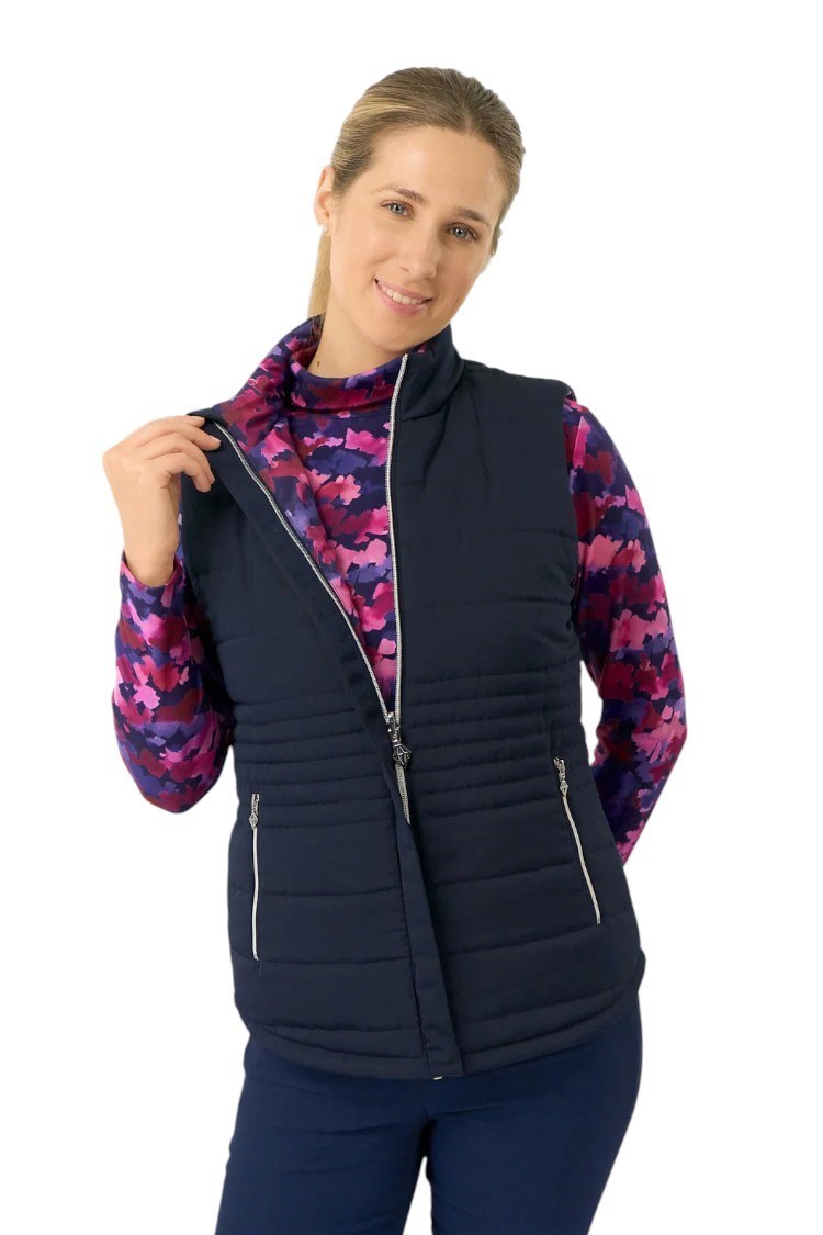 Picture of Pure Golf Ladies Eve Reversible Gilet - Autumn Aquarelle