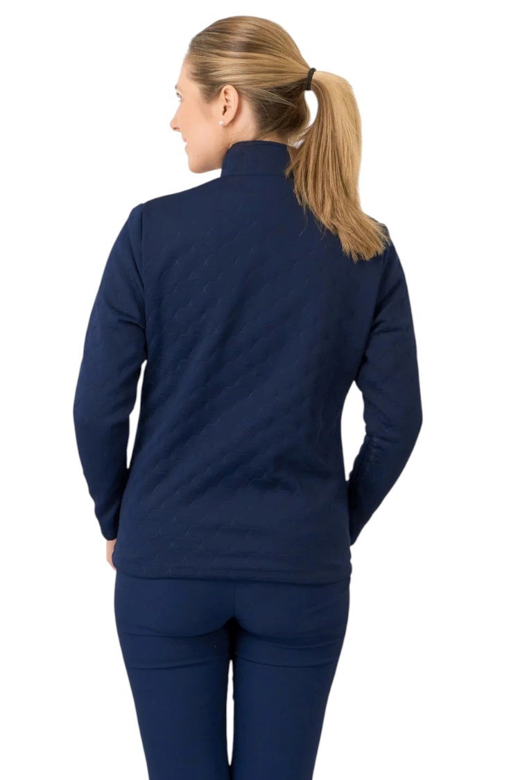 Picture of Pure Golf Ladies Lola Lined Textured Jacket - Navy