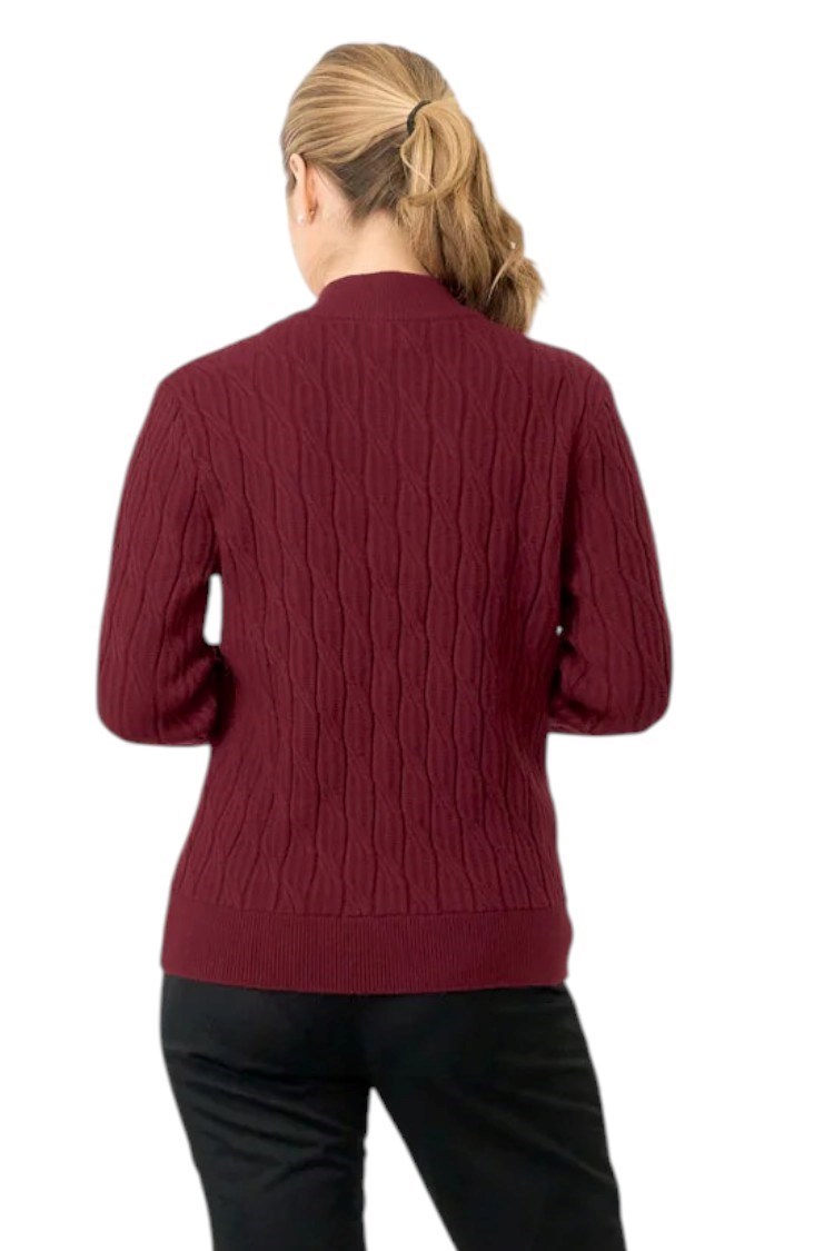 Picture of Pure Golf Ladies Margot Sorrell Lined Jumper - Merlot