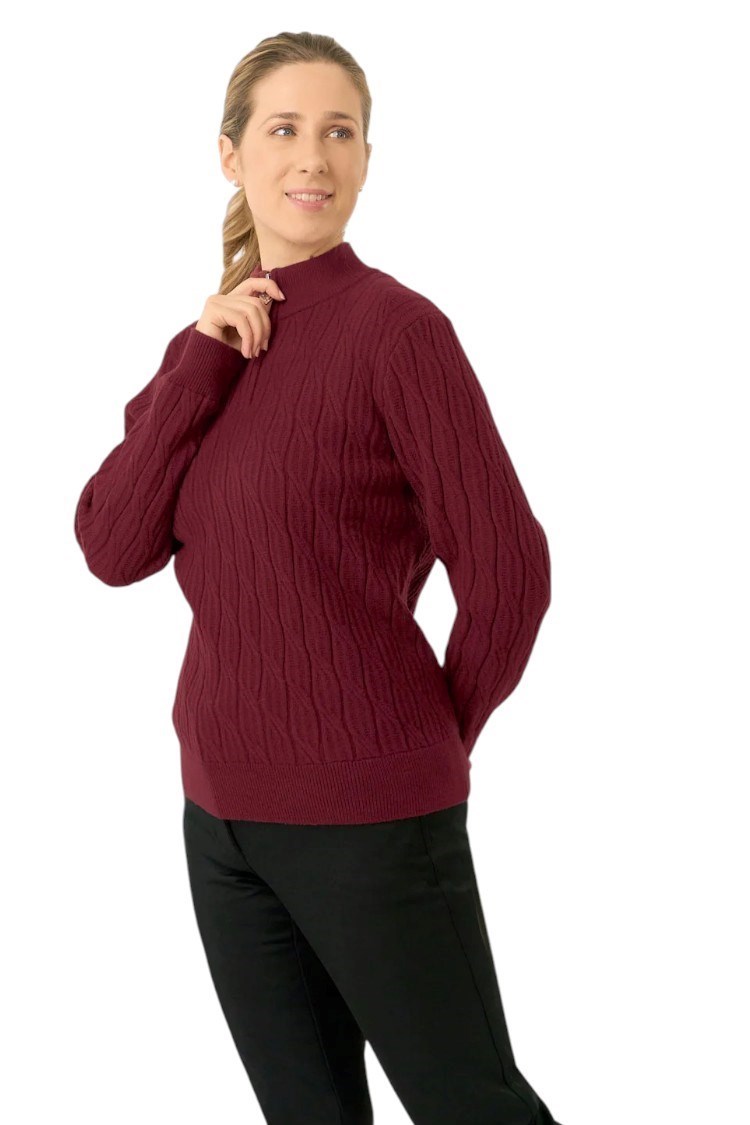 Picture of Pure Golf zns Ladies Margot Sorrell Lined Jumper - Merlot