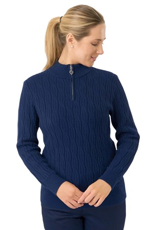 Show details for Pure Golf Ladies Margot Sorrell Lined Jumper - Navy