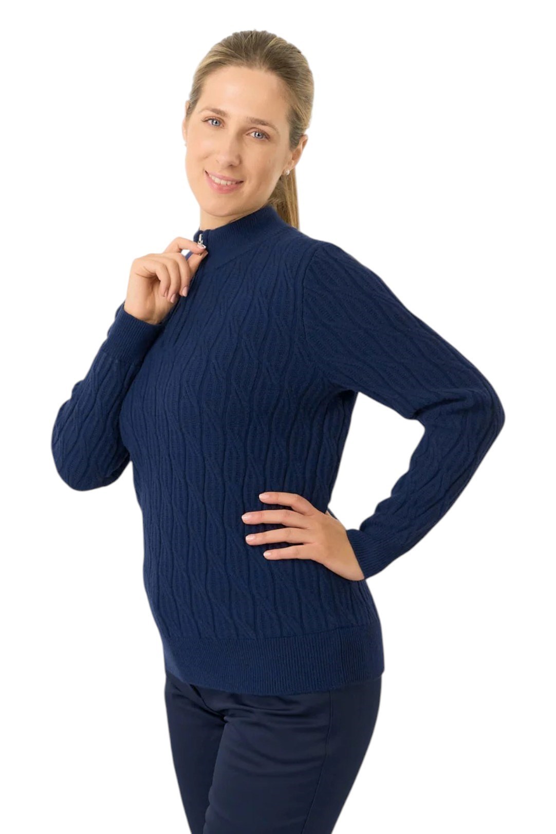 Picture of Pure Golf Ladies Margot Sorrell Lined Jumper - Navy