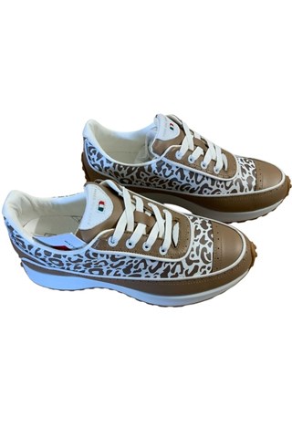 Picture of Duca Del Cosma zns Ladies Alexa Golf Shoes - Taupe / Cheetah - UK7 ONLY
