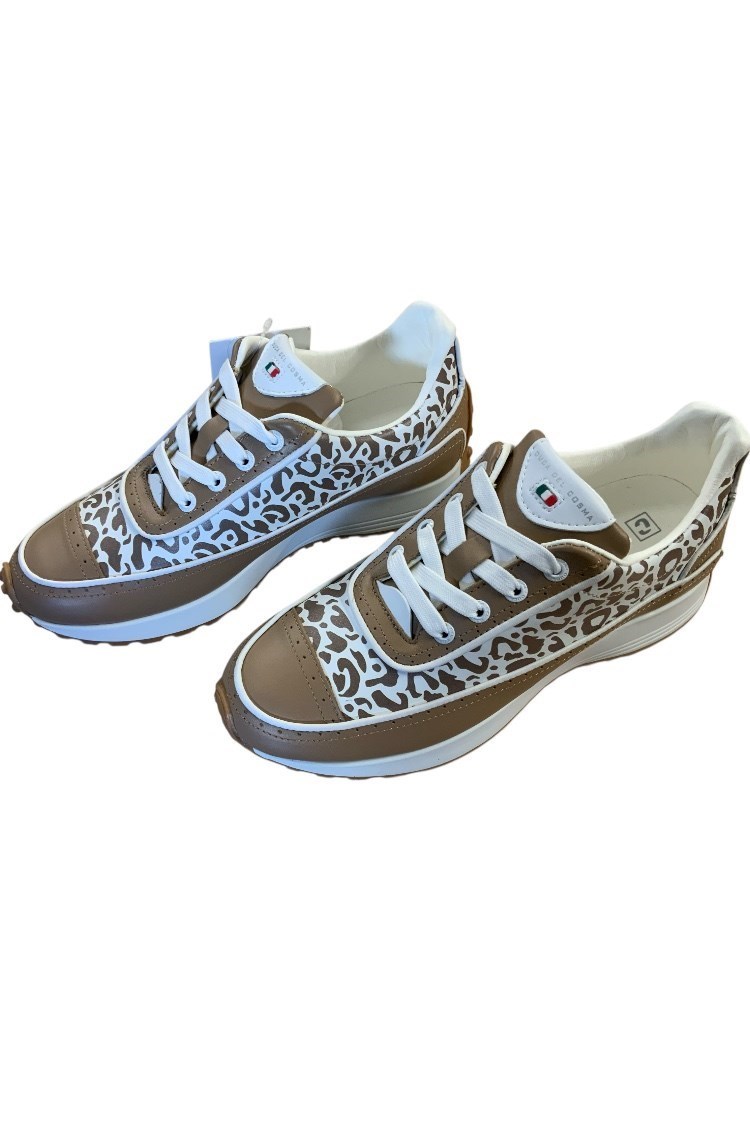 Picture of Duca Del Cosma zns Ladies Alexa Golf Shoes - Taupe / Cheetah - UK7 ONLY