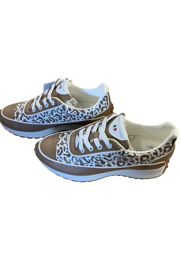 Picture of Duca Del Cosma zns Ladies Alexa Golf Shoes - Taupe / Cheetah - UK7 ONLY