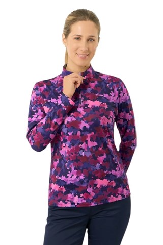 Picture of Pure Golf Ladies Arusha Long Sleeve Midlayer Top - Autumn Aquarelle