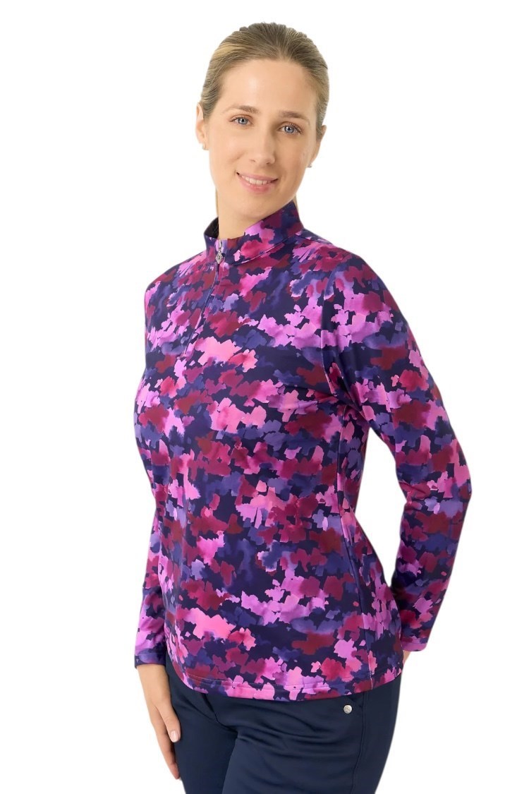 Picture of Pure Golf Ladies Arusha Long Sleeve Midlayer Top - Autumn Aquarelle