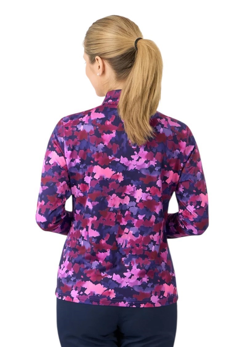 Picture of Pure Golf Ladies Arusha Long Sleeve Midlayer Top - Autumn Aquarelle