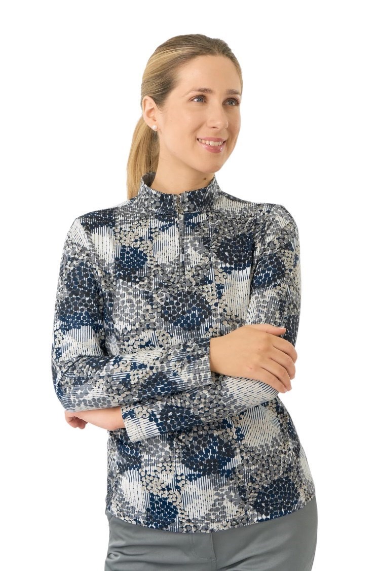 Picture of Pure Golf Ladies Arusha Long Sleeve Midlayer Top - Quiet Glade