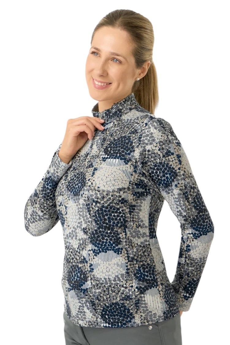 Picture of Pure Golf Ladies Arusha Long Sleeve Midlayer Top - Quiet Glade
