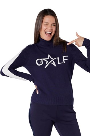 Show details for Swing out Sister Ladies Sabrina Sweater - True Navy