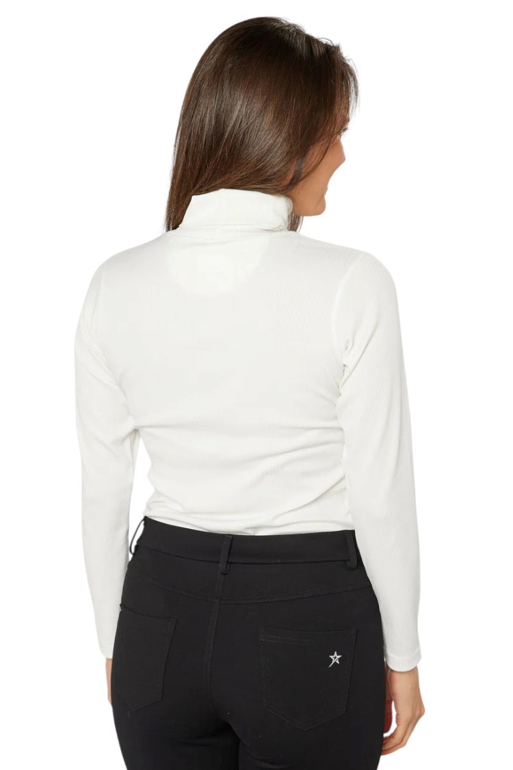 Picture of Swing out Sister Ladies Nia Ribbed Roll Neck - Winter White