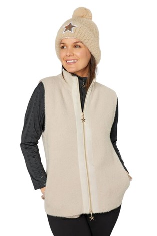 Show details for Swing out Sister Ladies Leo Active Knit Vest - Gilded Beige