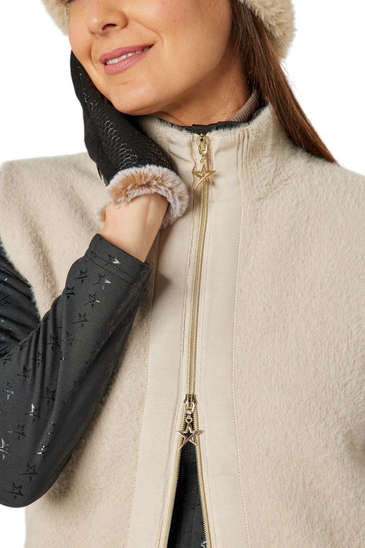 Picture of Swing out Sister Ladies Leo Active Knit Vest - Gilded Beige