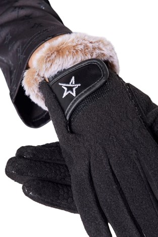 Show details for Swing out Sister Ladies Winter Fleece Gloves - Black