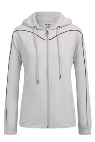 Show details for JRB Women’s Golf Hooded Zip-Up Sweatshirt - Silver Grey