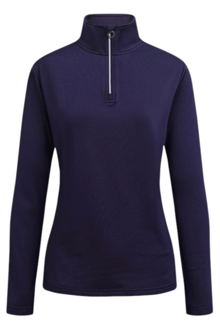 Picture of JRB  Ladies Long Sleeve Quarter Zip Top - Navy
