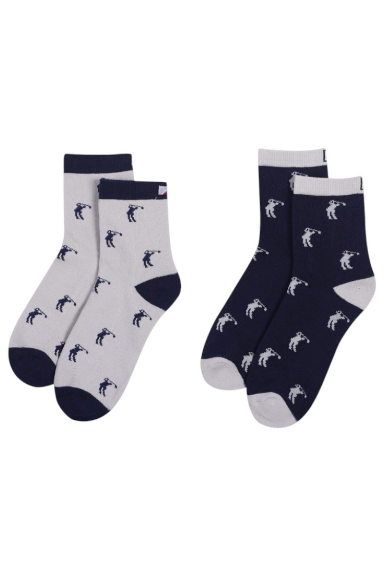 Picture of JRB Ladies Ankle Socks - 2 Pack - Navy / Silver