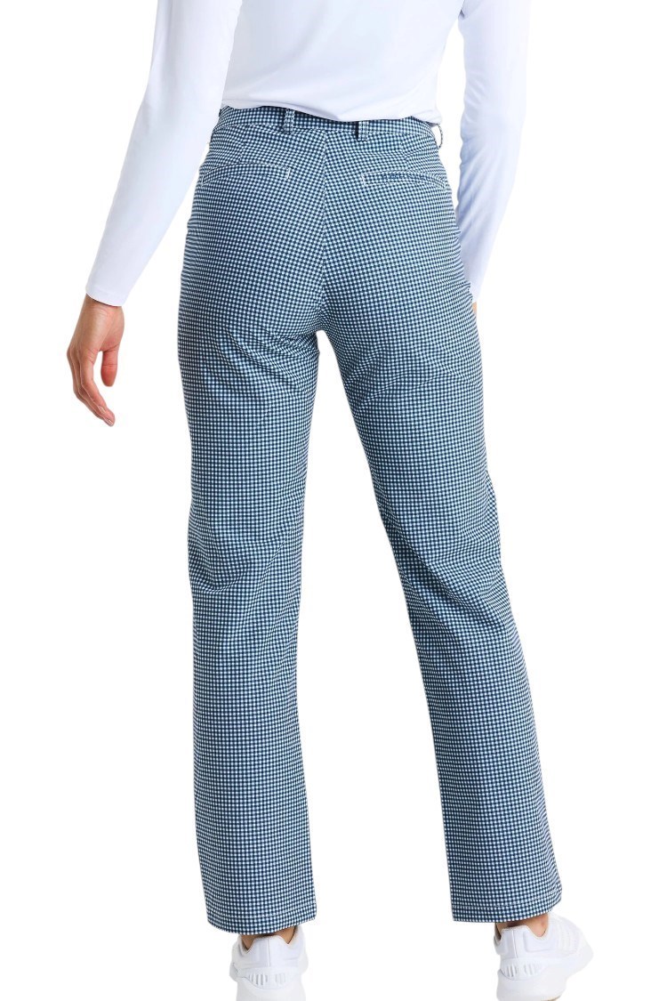 Picture of Rohnisch Ladies Fairway Brushed Pants - Minicheck Navy
