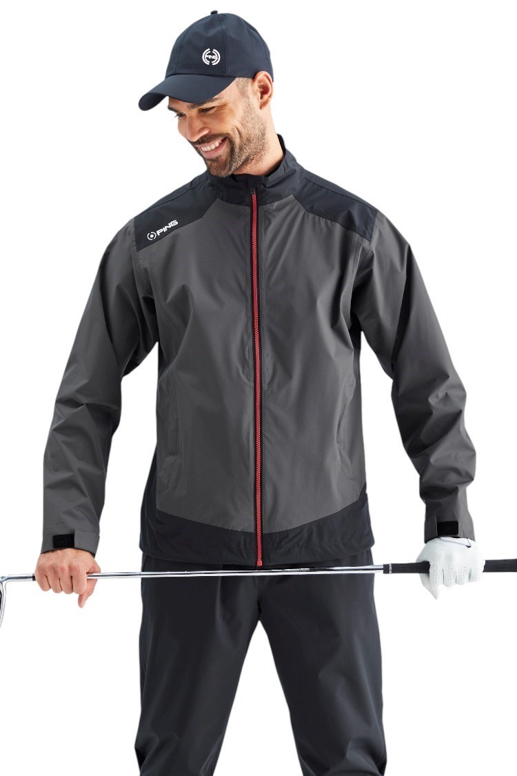 Picture of Ping zns Men's AquaDrive Waterproof Jacket -Asphalt / Black