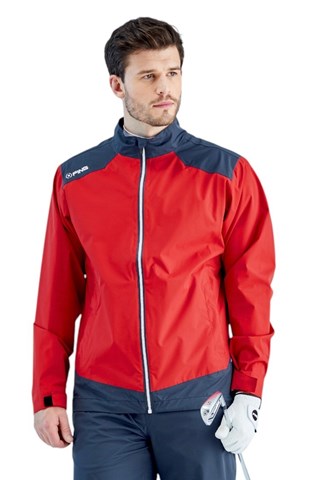 Picture of Ping Men's AquaDrive Waterproof Jacket - Classic Red / Oxford Blue