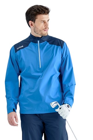Picture of Ping Men's AquaDrive Half Zip Wateproof Jacket - Brilliant Blue / Oxford Blue