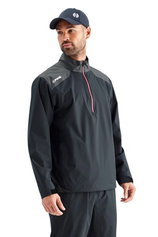 Show details for Ping Men's AquaDrive Half Zip Waterproof Jacket - Black / Asphalt