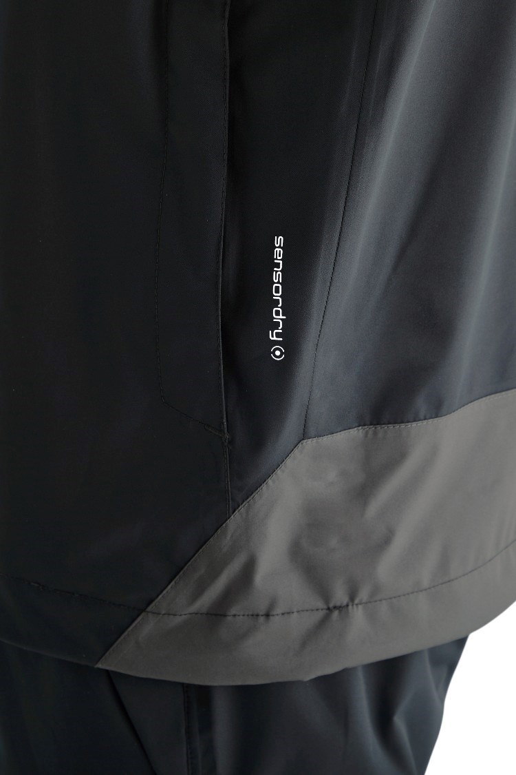 Picture of Ping Men's AquaDrive Half Zip Waterproof Jacket - Black / Asphalt