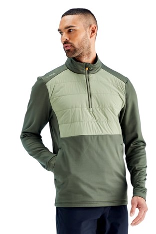 Show details for Ping Men’s Astbury Half Zip Fleece Jacket – Dark Olive / Lichen