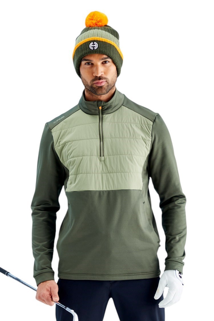 Picture of Ping zns Men’s Astbury Half Zip Fleece Jacket – Dark Olive / Lichen (LARGE ONLY)