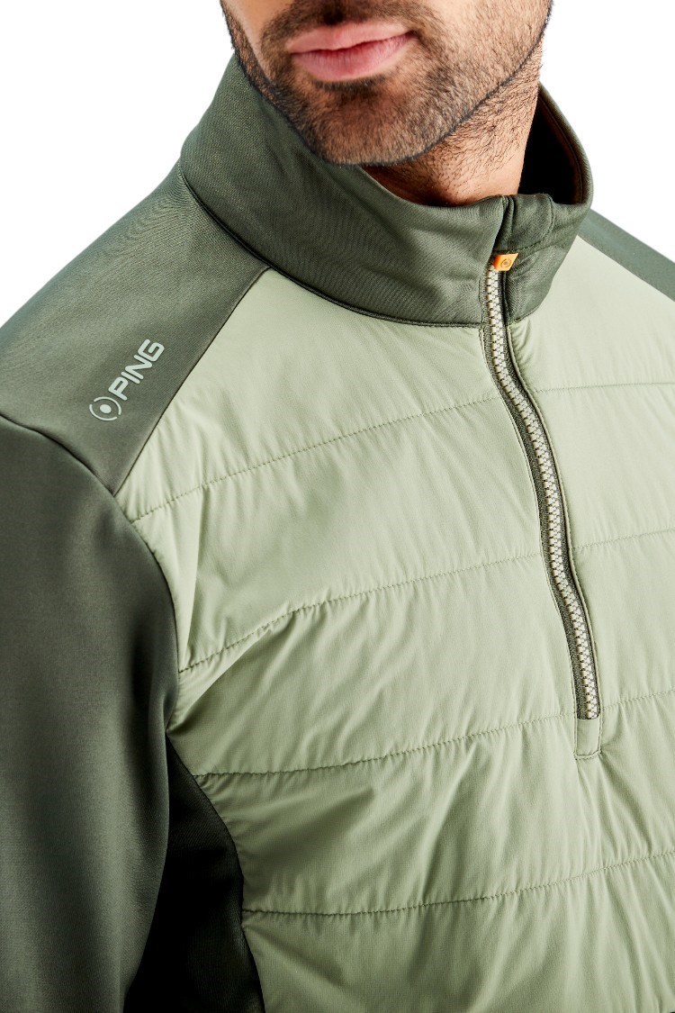 Picture of Ping Men’s Astbury Half Zip Fleece Jacket – Dark Olive / Lichen (LARGE ONLY)
