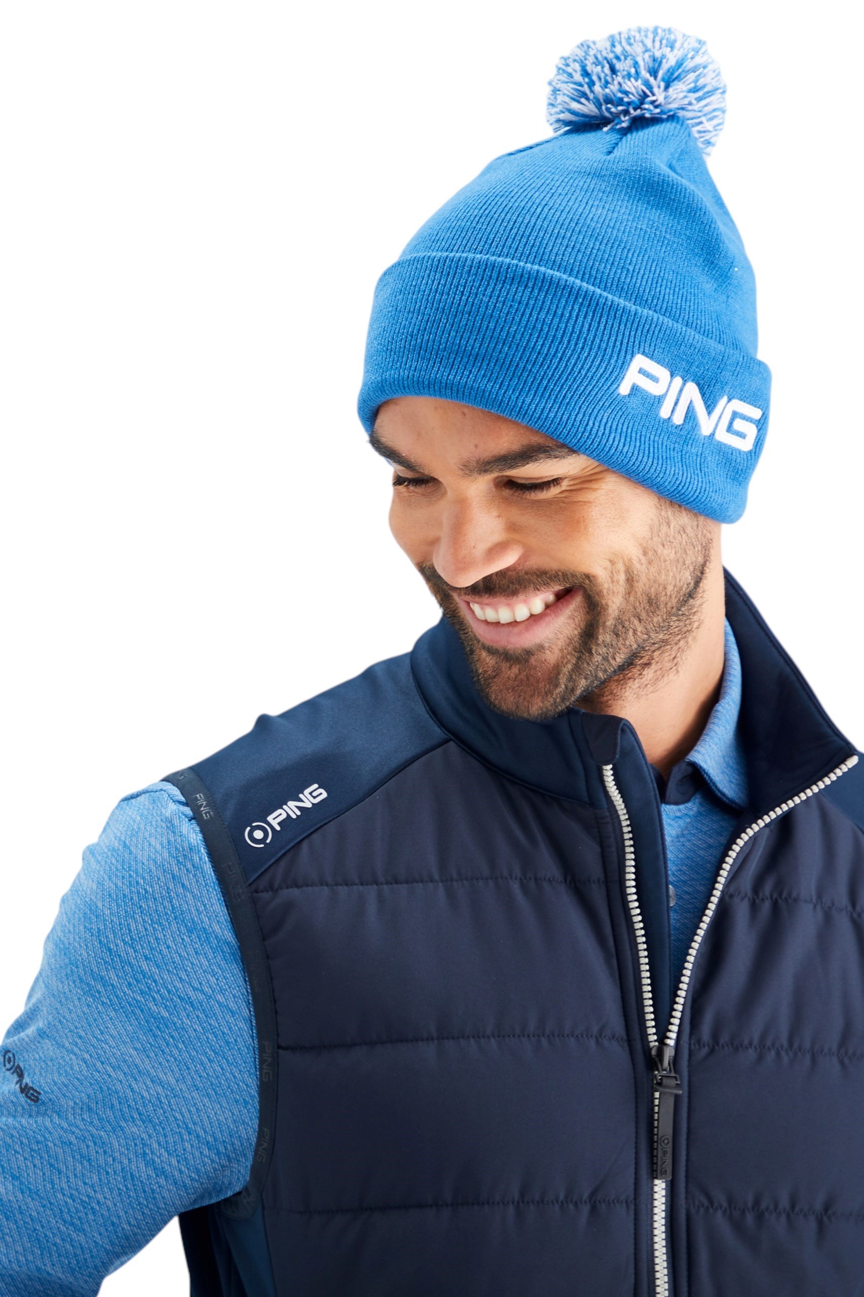 Picture of Ping Men’s Aiden Hybrid Fleece Vest – Navy
