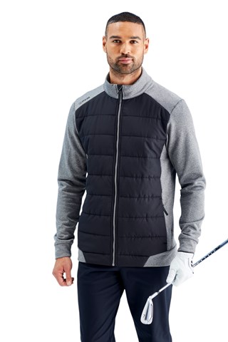 Picture of Ping Men's Aiden Hybrid Fleece Jacket - Asphalt Marl / Black