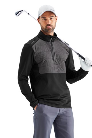 Picture of Ping Men’s Astbury Half Zip Fleece Jacket - Black / Asphalt