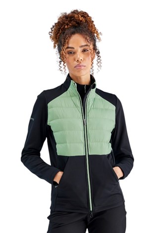 Show details for Ping Ladies Clare Zoned Fleece Jacket - Black / Eucalyptus Multi