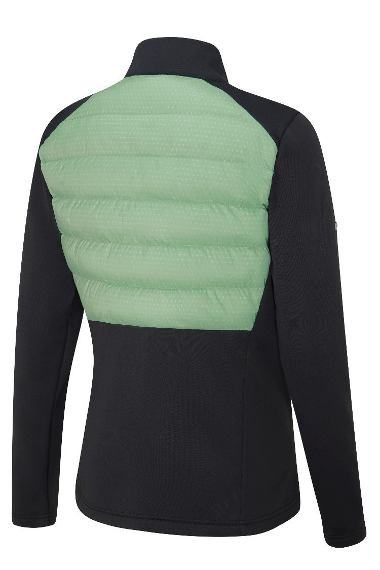 Picture of Ping Ladies Clare Zoned Fleece Jacket - Black / Eucalyptus Multi