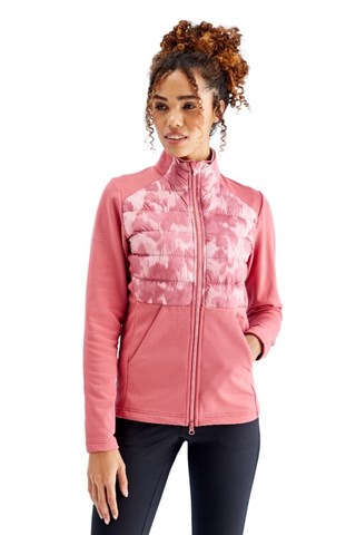 Picture of Ping Ladies Clare Zoned Fleece Jacket - Rose / Rose Multi