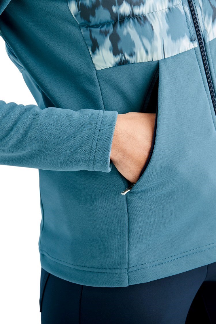 Picture of Ping Ladies Clare Zoned Fleece Jacket - Blue Fusion / Navy Multi