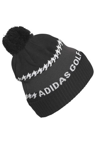 Show details for adidas Men's  Cold.RDY 3-Stripes Pom Beanie - Black / White