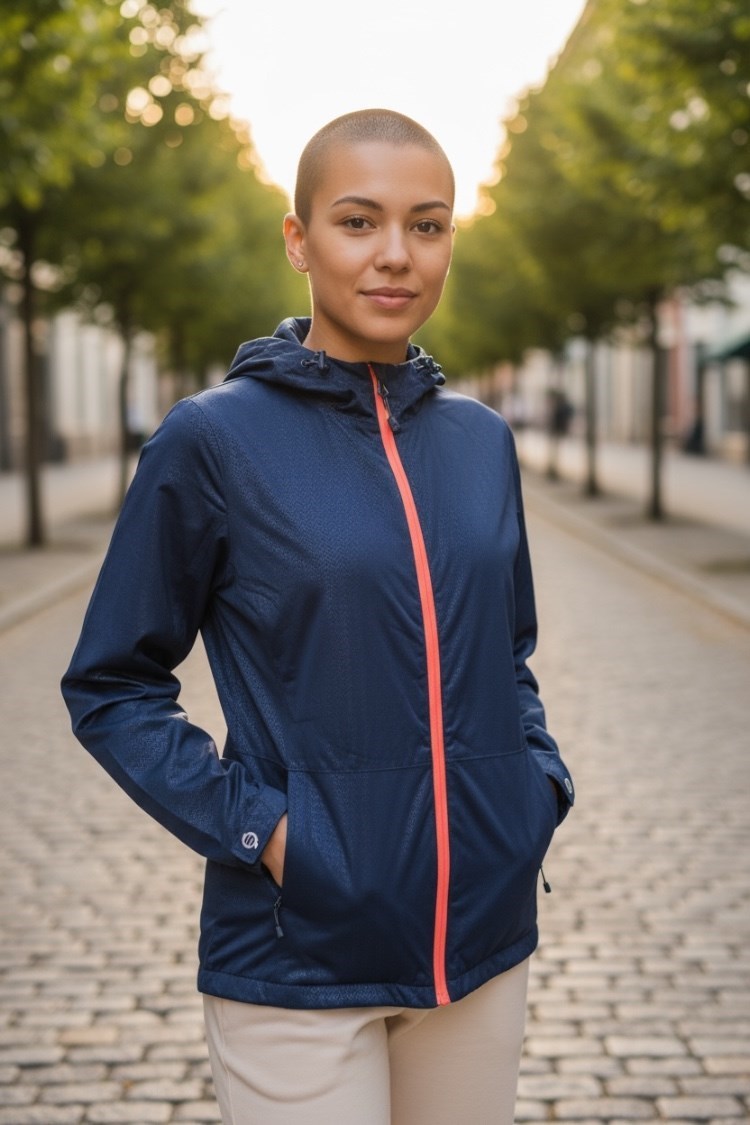 Picture of Sunderland of Scotland ZNS Ladies Whisperdry Whistler Waterproof Jacket - Navy / Coral